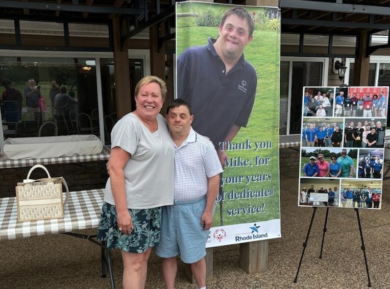 photo next to banner