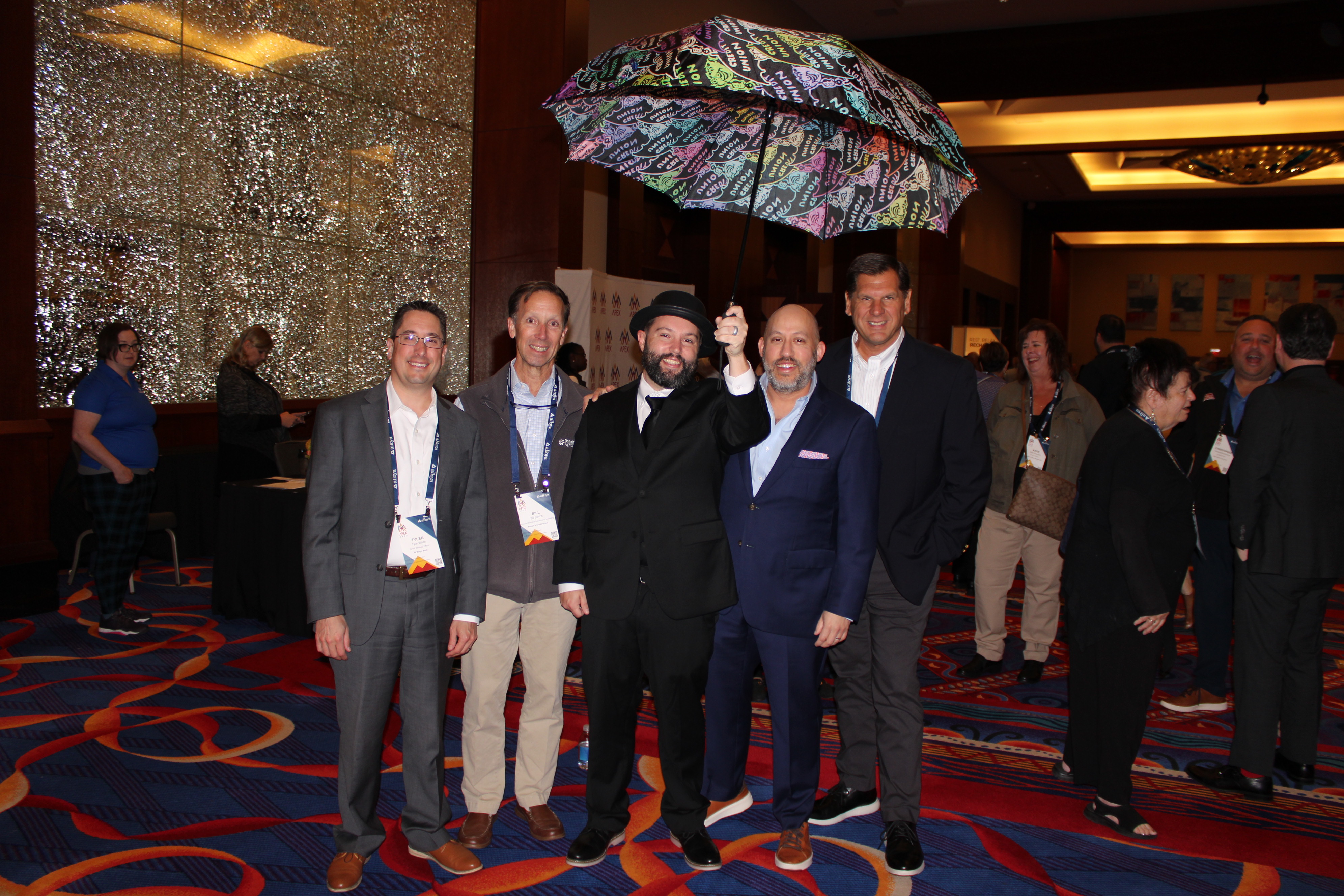 Umbrella Man with Members