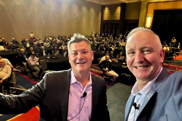 Ron and Bruce Opening Ceremony Selfie