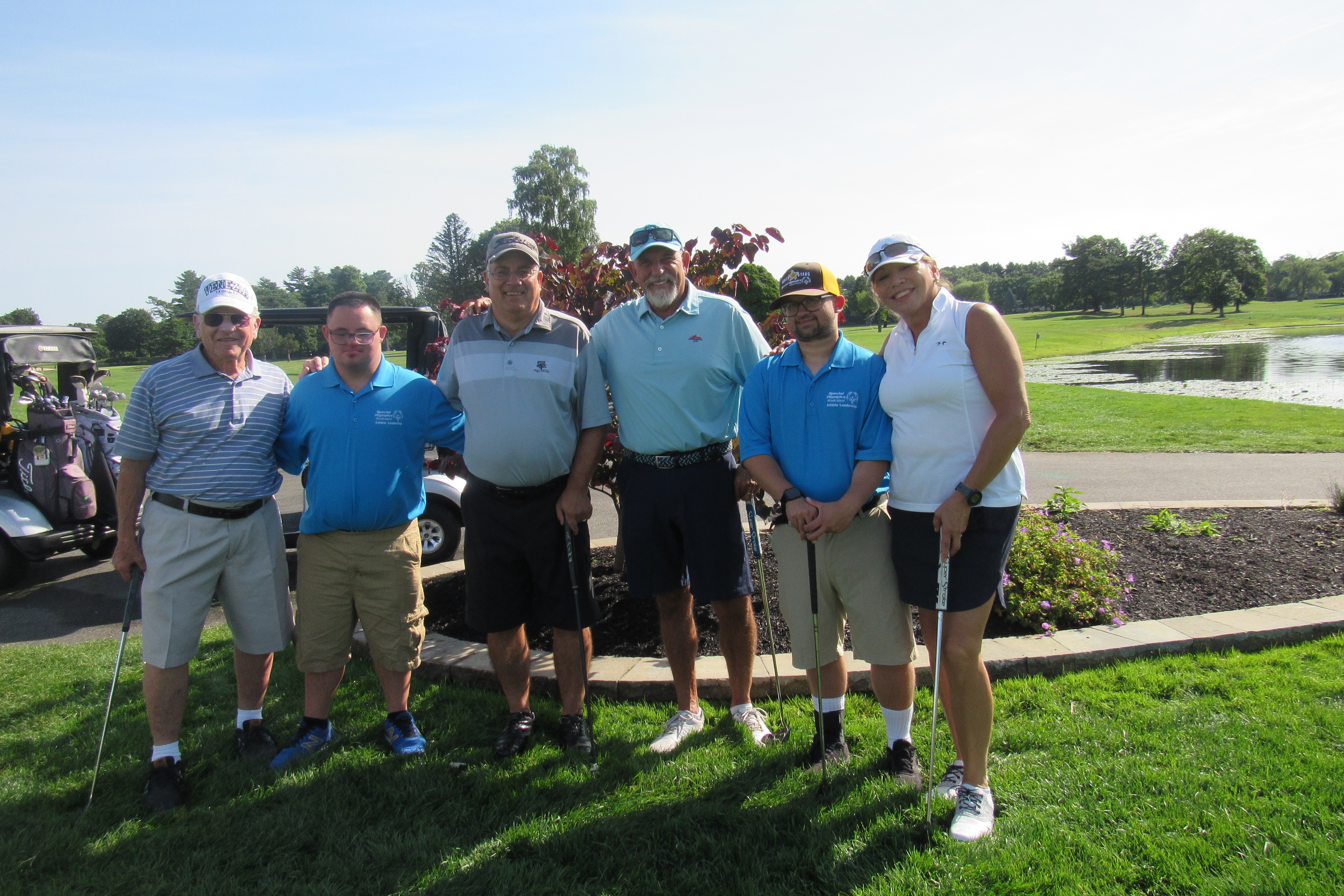 group photo with athletes