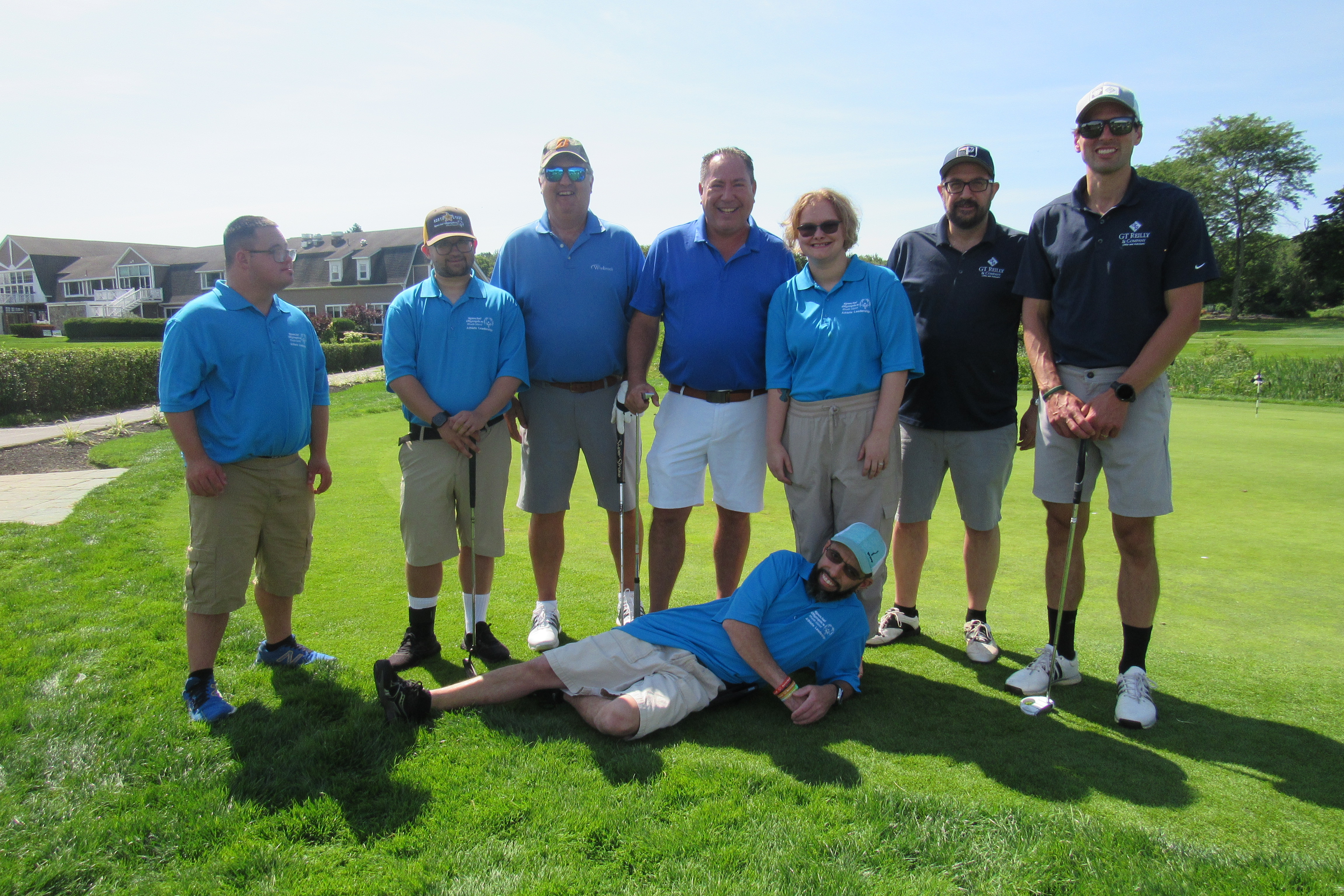 group photo with athletes