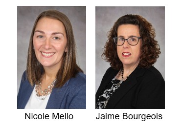 Headshot images of Mello and Bourgeois