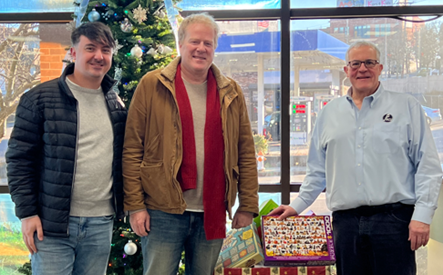 Pictured from L to R – Nate Goncalo (CFC), Garth Patterson (CFC), Matthew Schondek (FRMCU)