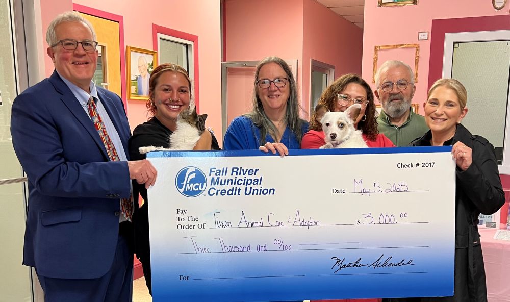 Group photo of check donation