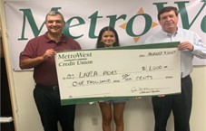 Scholarship check presentation