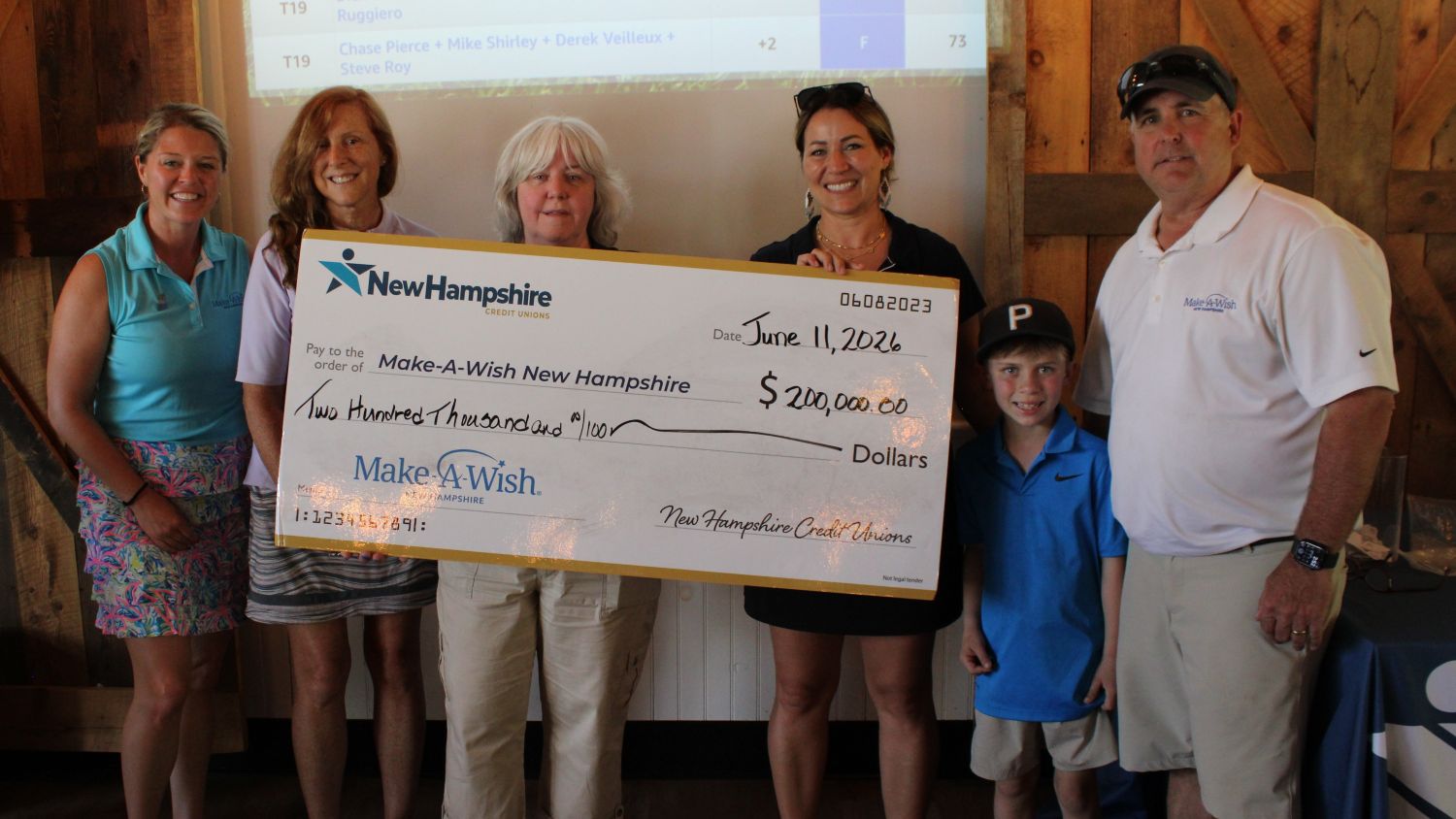 photo of check presentation